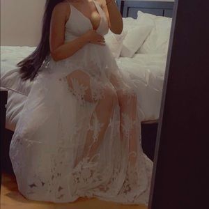 Beautiful Prom/ Maxi lace dress for maternity or regular occasion!